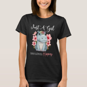 Camiseta Solo un Chica que ama Hippos 8