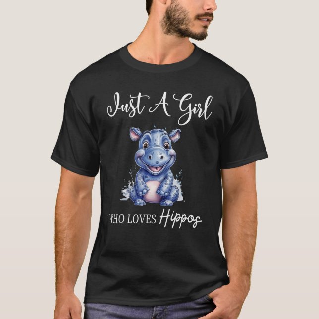 Camiseta Solo un Chica que ama Hippos 9 (Anverso)