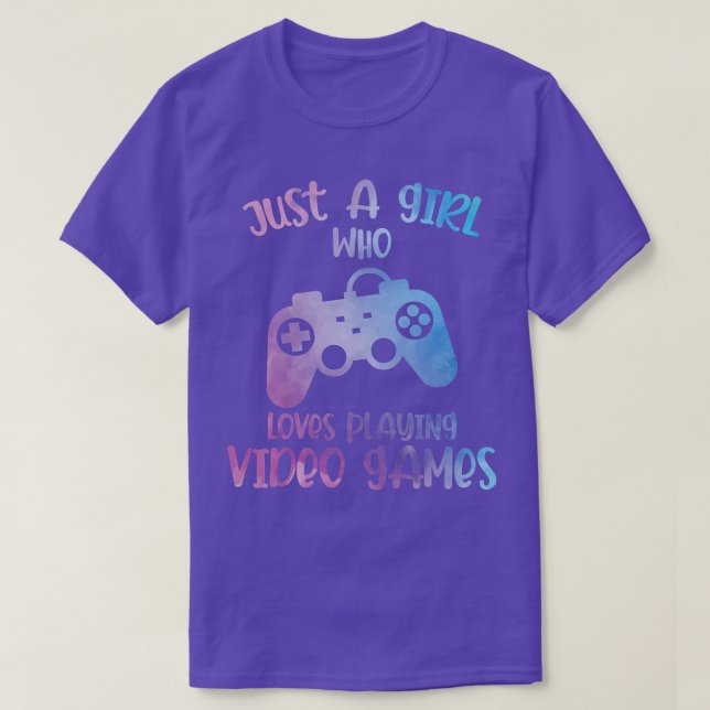 Camiseta Solo un Chica que ama jugar a videojuegos  (Diseño del anverso)