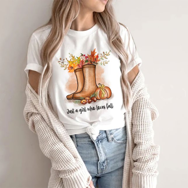 Camiseta Sólo un Chica que ama la caída - por la mujer (Subido por el creador)