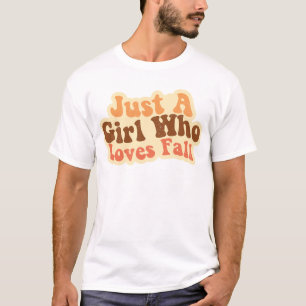 Camiseta Sólo un Chica que ama la calabaza otoñal Halloween