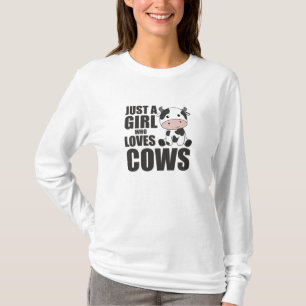 Camiseta Solo un Chica que ama la cría de vacas