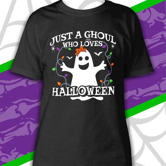 Camiseta Sólo un Chica que ama la divertida Halloween de Ha (Subido por el creador)