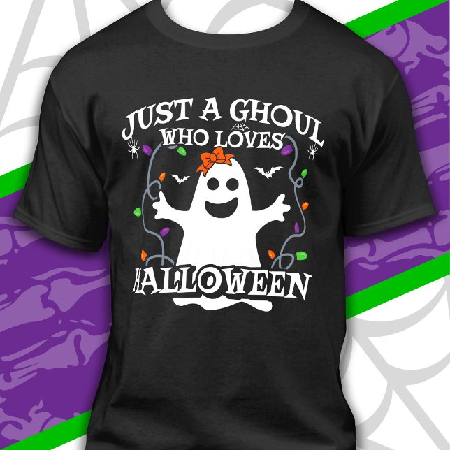 Camiseta Sólo un Chica que ama la divertida Halloween de Ha (Subido por el creador)