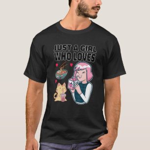 Camiseta Solo un Chica que ama la fresa de Anime Ramen