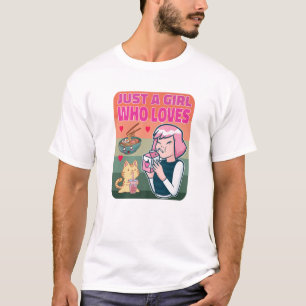 Camiseta Solo un Chica que ama la fresa de Anime Ramen
