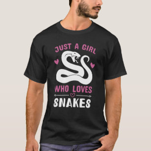 Camiseta Solo un Chica que ama la imagen de la serpiente
