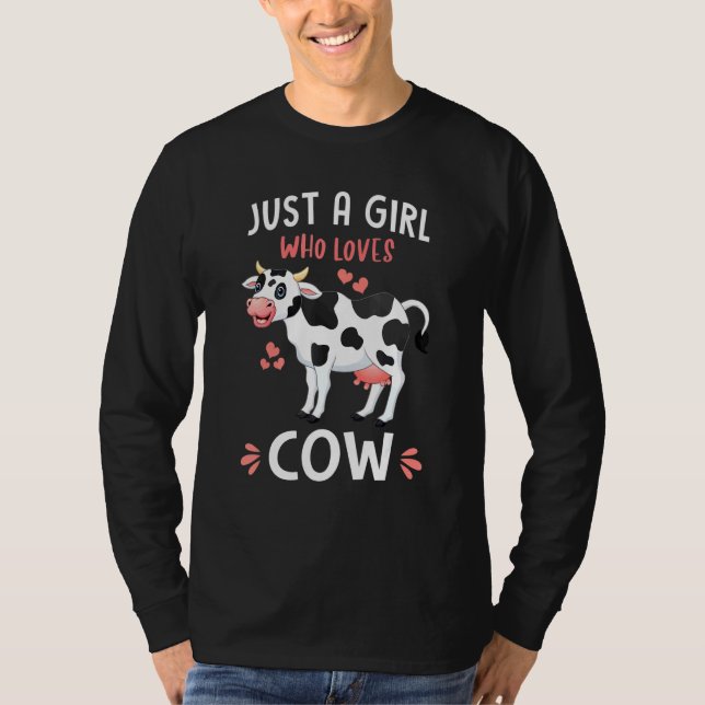 Camiseta Sólo un Chica que ama la leche para carniceros de  (Anverso)