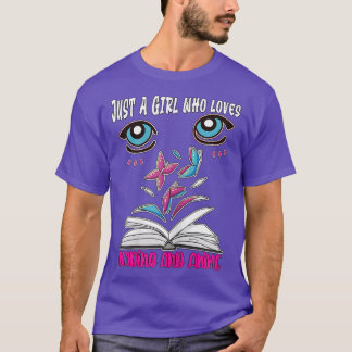 Camiseta Sólo un Chica que ama la lectura y el anime 