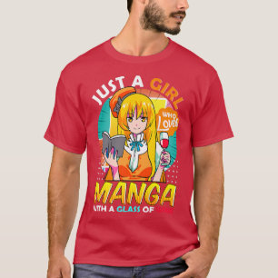 Camiseta Sólo Un Chica Que Ama La Mercadería De Vino De Man