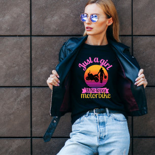 Camiseta Solo un chica que ama la moto