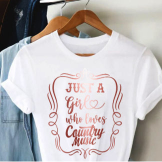 Camiseta Solo un Chica que ama la música country