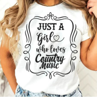Camiseta Solo un Chica que ama la música country