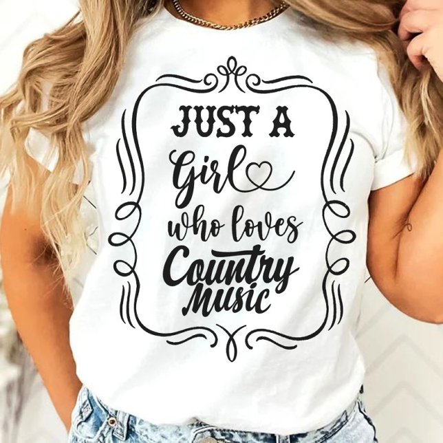 Camiseta Solo un Chica que ama la música country (Subido por el creador)