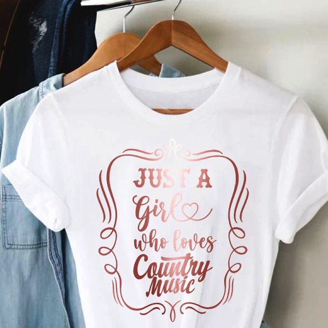 Camiseta Solo un Chica que ama la música country (Subido por el creador)