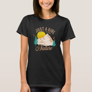 Camiseta Solo un Chica que ama la naturaleza haciendo sende