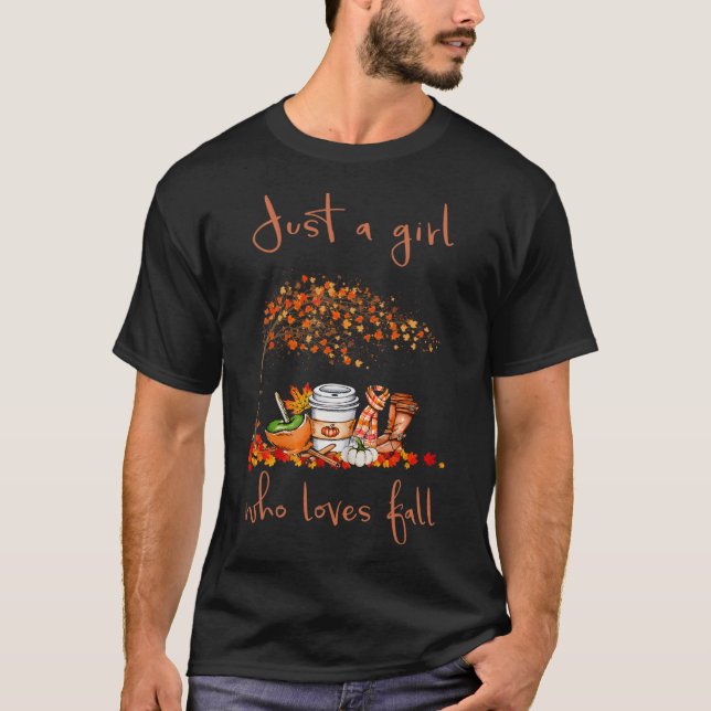 Camiseta Solo un Chica que ama la piel de calabaza picante  (Anverso)
