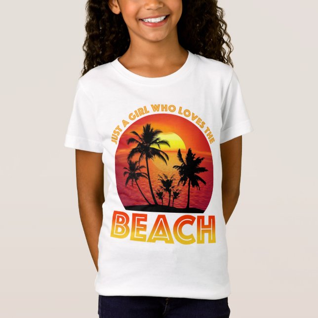 Camiseta Solo Un Chica Que Ama La Playa (Anverso)