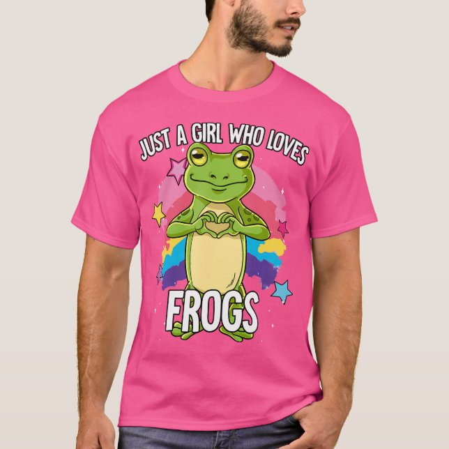 Camiseta Solo un Chica que ama la rana de rana (Anverso)