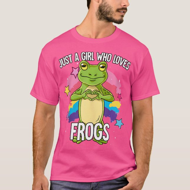 Camiseta Solo un Chica que ama la rana de rana (Anverso)
