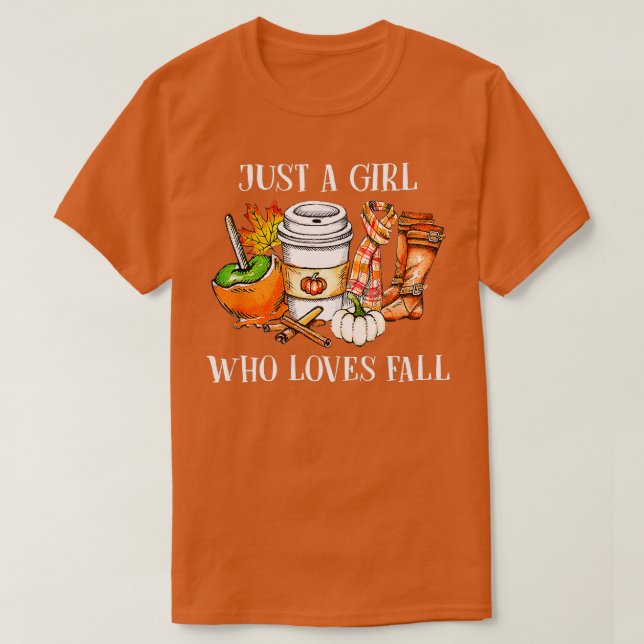 Camiseta Sólo un Chica que ama la taza de latte de picante  (Diseño del anverso)