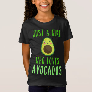 Camiseta Solo un Chica que ama la vida sana de los aguacate