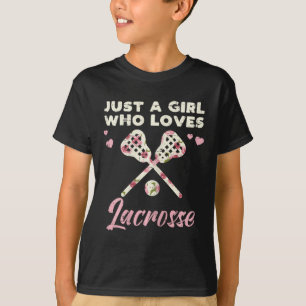 Camiseta Solo Un Chica Que Ama Lacrosse Lax Player Goalie G