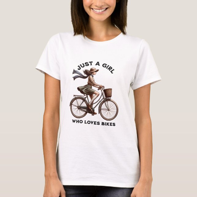 Camiseta Solo un Chica que ama las bicicletas (Anverso)