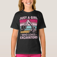 Sólo Un Chica Que Ama Las Excavadoras Retro Excava