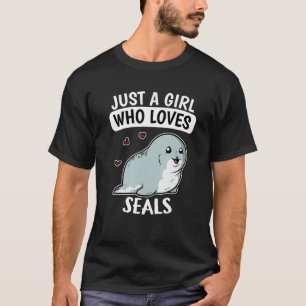 Camiseta Sólo Un Chica Que Ama Las focas Cute Mar Lion Seal