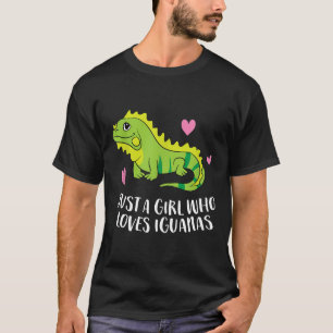 Camiseta Sólo Un Chica Que Ama Las Iguanas Cute Reptile De