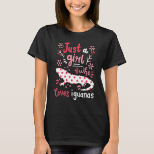 Camiseta Sólo Un Chica Que Ama Las Iguanas Rosa Por Mascota