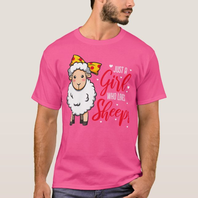 Camiseta Sólo un Chica que ama las ovejas (Anverso)