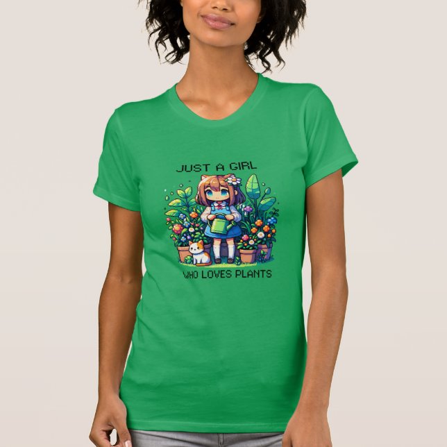 Camiseta Sólo un Chica que ama las plantas (Anverso)