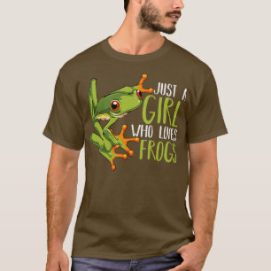 Camiseta Solo Un Chica Que Ama Las Ranas Aquarium Anfibios 