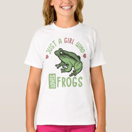 Camiseta Solo un chica que ama las ranas Ranas Ranas Ranas 