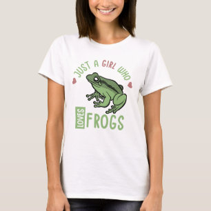 Camiseta Solo un chica que ama las ranas Ranas Ranas Ranas