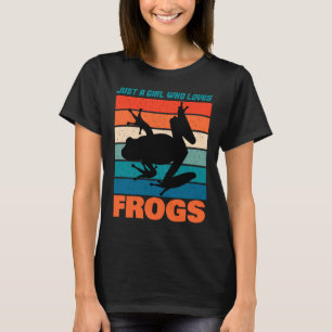 Camiseta Solo un Chica que ama las ranas - Retro Animal