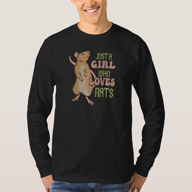 Camiseta Sólo un Chica que ama las ratas (Anverso)