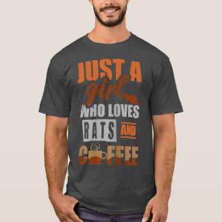 Camiseta Sólo un chica que ama las ratas y el café