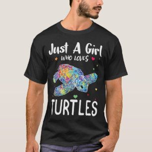 Camiseta Sólo un Chica que ama las tortugas acuáticas Océan