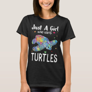 Camiseta Sólo un Chica que ama las tortugas acuáticas Océan