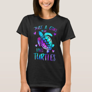 Camiseta Sólo Un Chica Que Ama Las Tortugas Galaxy Space Tu