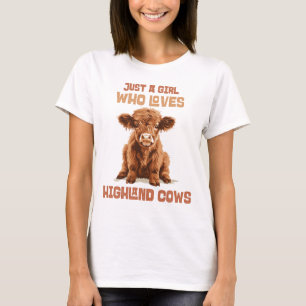 Camiseta Solo un chica que ama las vacas de Highland