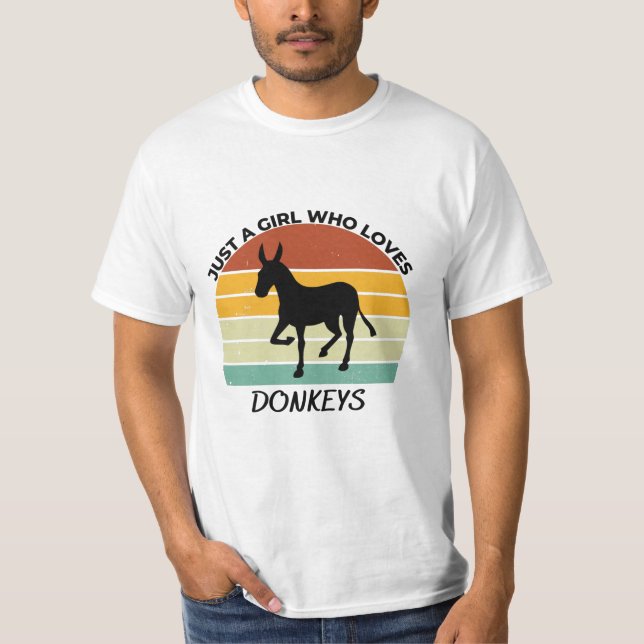 Camiseta Solo un chica que ama los burros (Anverso)