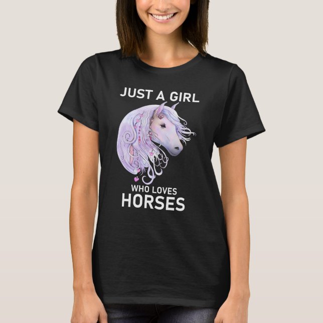 Camiseta Sólo un Chica que ama los caballos (Anverso)