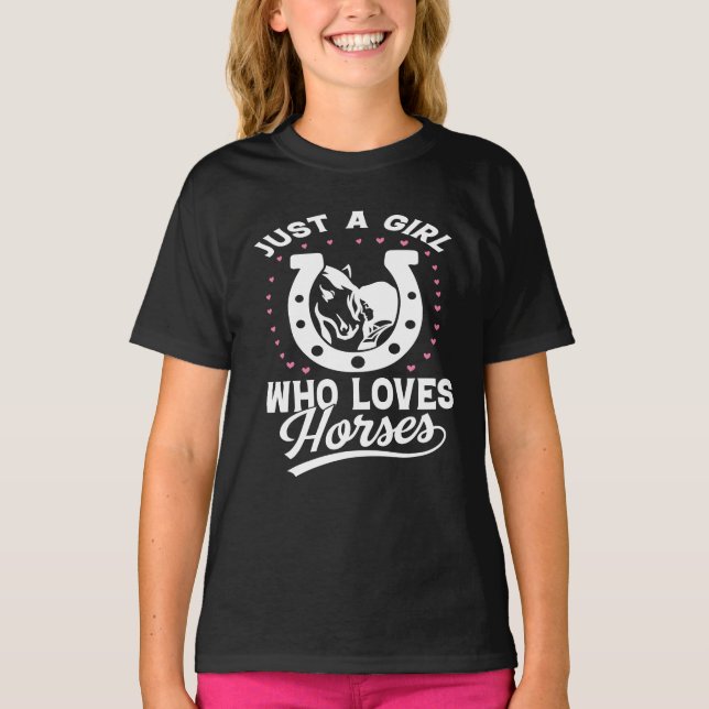 Camiseta solo un chica que ama los caballos (Anverso)