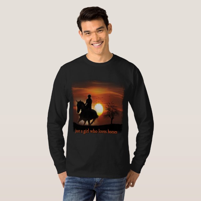 Camiseta solo un chica que ama los caballos (Anverso completo)