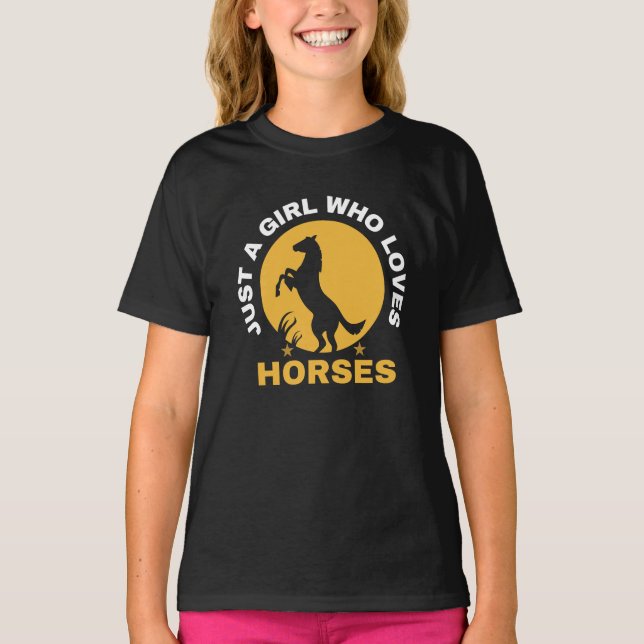Camiseta solo un chica que ama los caballos (Anverso)