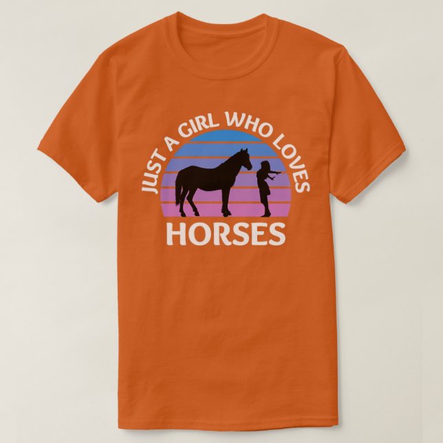 Camiseta Solo un chica que ama los caballos (Diseño del anverso)